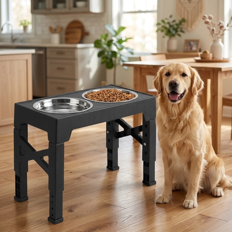 Adjustable Elevated Dog Feeder - Royal Canin Food Medium review and price